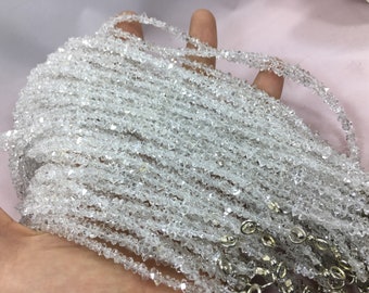 Double Terminated Quartz Crystal Strand, Water Clean (42cm)
