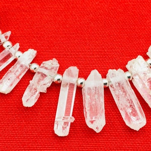 1 Strand Natural Terminated Quartz Crystals @W550