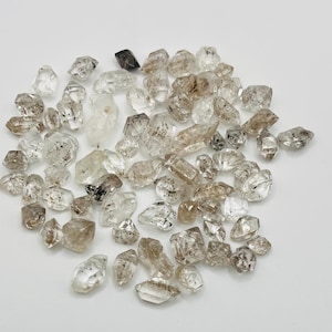 Cristal de quartzo com diamante Herkimer e pedra preciosa com terminação dupla