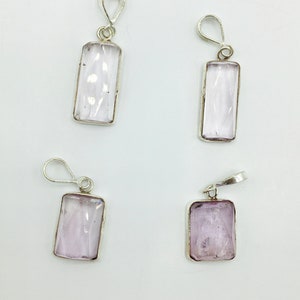 Beautiful Kunzite Rose Cut Sterling With 925 Silver @JS1