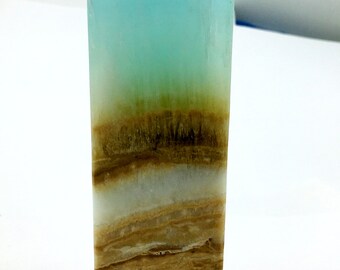 Caribbean Calcite Tower, 6.5 Inch Crystal Obelisk