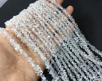 Diamond Quartz Crystal Strand, Water Clean Quartz (8x4x4mm to 10x5x4mm)@WS