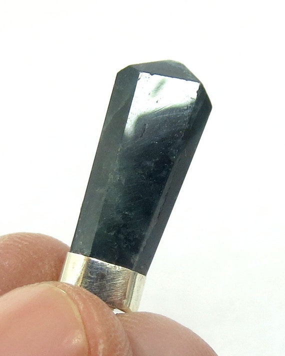 Tourmaline Crystal Pendant, Sterling Silver Minimalist Jewelry@F32