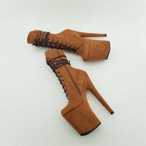 Pole Boots Vegan Boots Pole Dancing Boots Faux Suede Boots Pole Dancer Boots Custom Made Boots Exotic Dancer Boots Exotic Dancer shoes