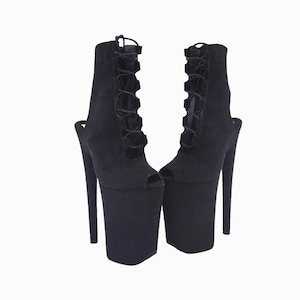 Vegan Suede Pole Boots Gladiator Boots Pole Dancer Boots Pole Dancing Shoes Pole Dancing Heels Pole Fit Striper Boots Exotic Shoes