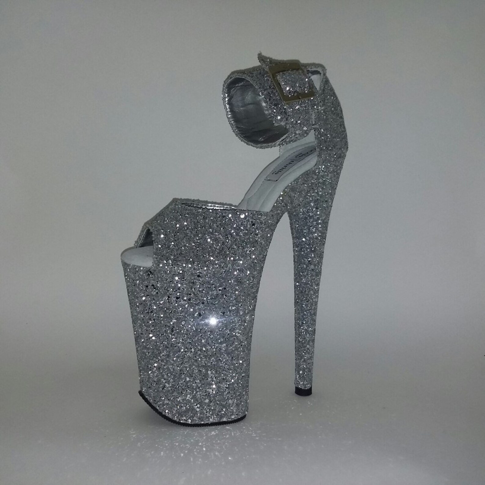 Exotic Dancer Shoes Pole Dancing Shoes 9 Inch Shoes Silver Etsy