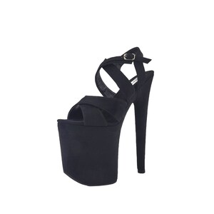Exotische handgefertigte sexy stange tanz schuhe schwarz wildleder high heel Stripper heels batik queen crossdresser prom schuhe brautsschuhe kehlen fersen