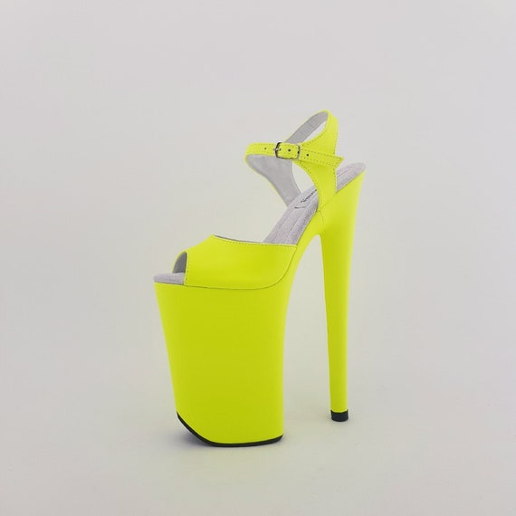 Fluorescent yellow High Heels Shoes Women Pumps Pointed-Toe Stiletto Heels  Shoes Woman Wedding Party Shoes Size36-40 | Wish
