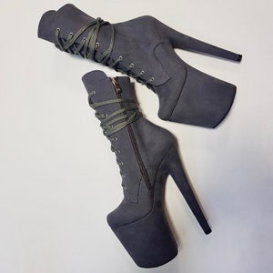 Pole Boots Pole Vegan Boots Pole Dancing Boots Pole Faux Suede Boots Pole Dancer Boots Pole Custom Made Boots Exotic Dancer Boots Hand Made