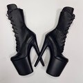 Pole Boots Black Leather Boots  Pole Dancing Boots Exotic Dancer Boots Custom Made Boots Custom Fit Boots Stripper Boots product logo