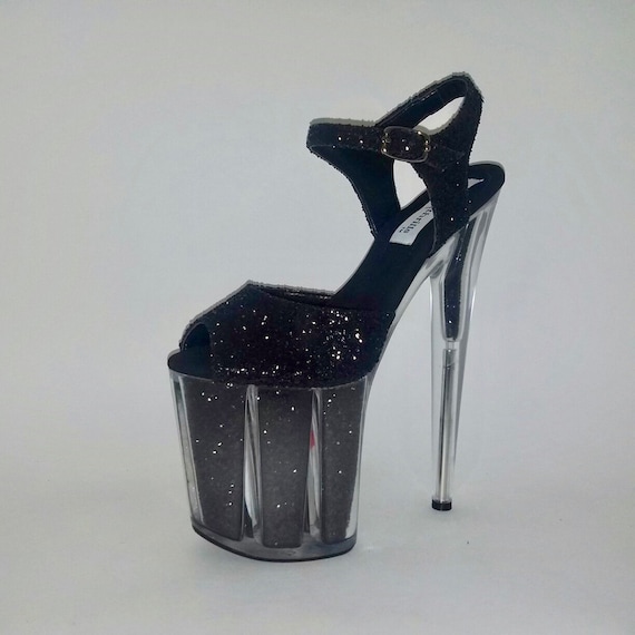 black glitter dance shoes