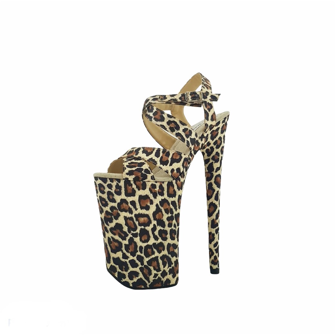 Pole Dance Shoes Pole Dance Heels Cheetah Shoes Custom Fit Hand Made to
