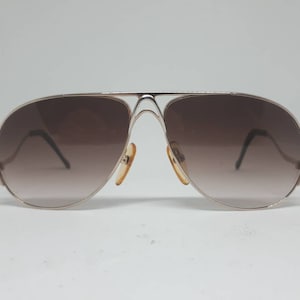 Vintage COLANI DESIGN Optos 15-702 sunglasses gold frame sunglasses 80s titanium brown lenses 1980s case Made in Germany new old stock