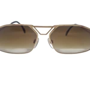 Vintage CAZAL 729 sunglasses HipHop 80s gold frame Germany case 1980s brown lenses near mint