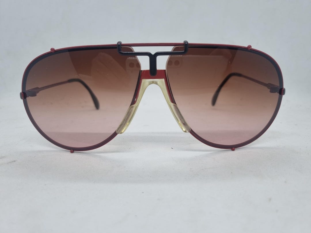 Vintage CAZAL 901 TARGA Col. 330 Sunglasses Red Metal Frame