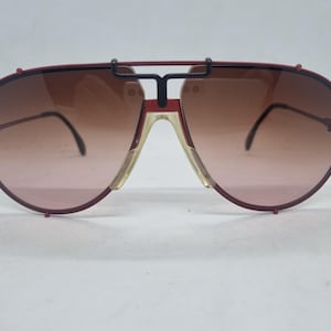 Vintage CAZAL 901 TARGA Col. 330 sunglasses red metal frame Germany 80s Brad Pitt sunglasses 1980s case near mint condition