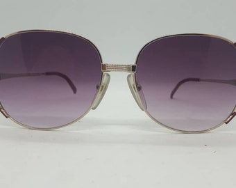 Vintage CHRISTIAN DIOR  2444 sunglasses silver red frame purple lenses  80s  Brille 1980s Austria  Sonnenbrille unworn new old stock