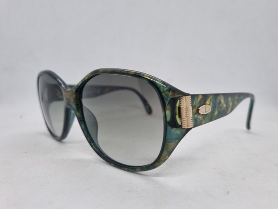 Vintage CHRISTIAN DIOR 2497 Sunglasses 80s Dark Green Optyl 