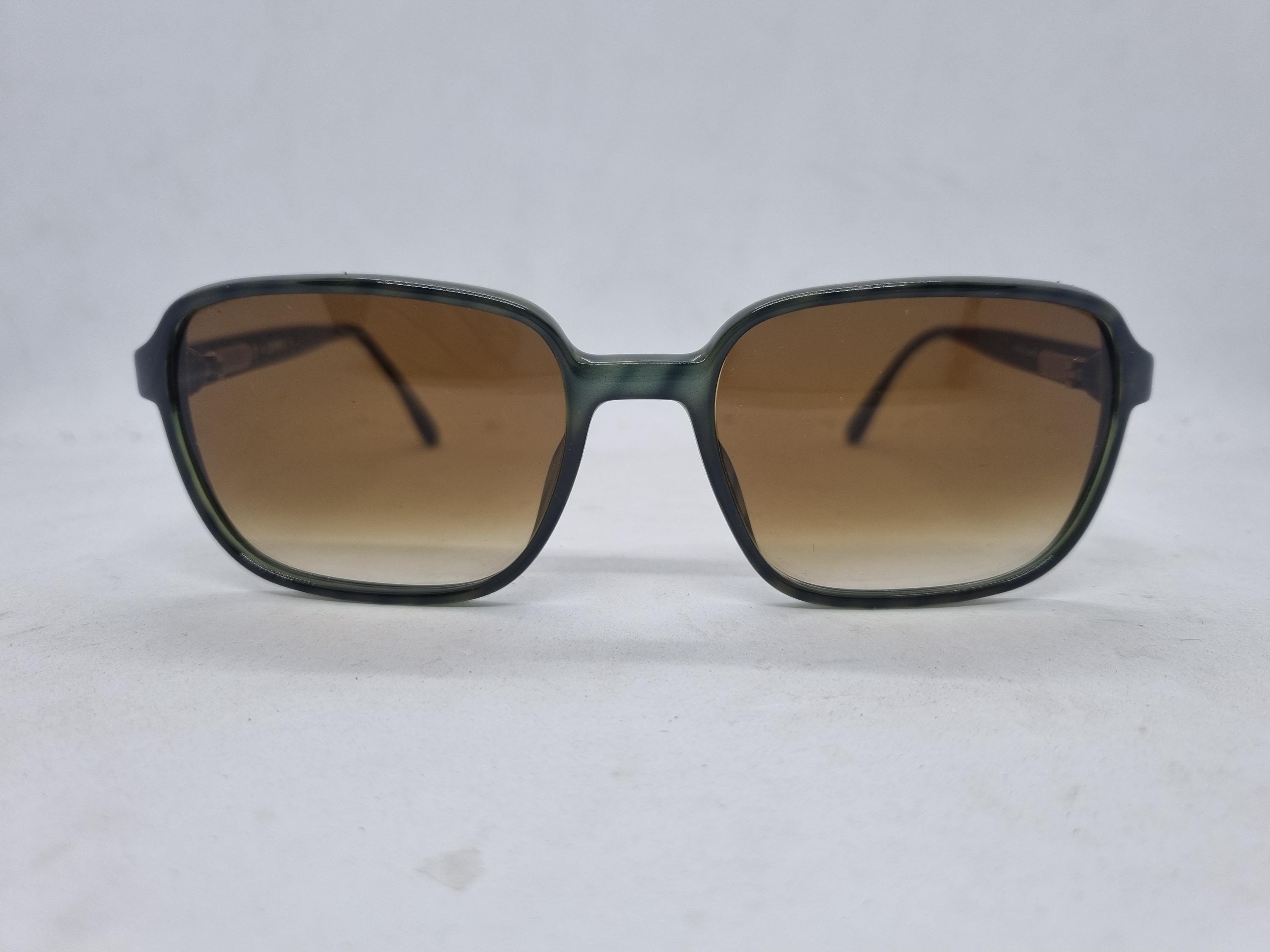 Vintage DUNHILL 6160 22 Sunglasses Green Grey Tortoiseshell