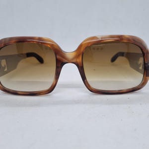 Vintage PIERRE CARDIN sunglasses 80s Paris brown silver aluminum frame 1980s sunglasses Made France near mint condition
