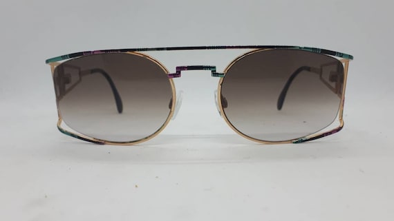 Vintage CAZAL 967 sunglasses 80s multicolour HipH… - image 1