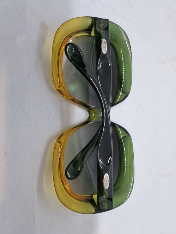 Vintage CHRISTIAN DIOR OVERSIZE Sunglasses 70s Yellow Green Vintage CHRISTIAN DIOR OVERSIZE Sunglasses 70s Yellow Green