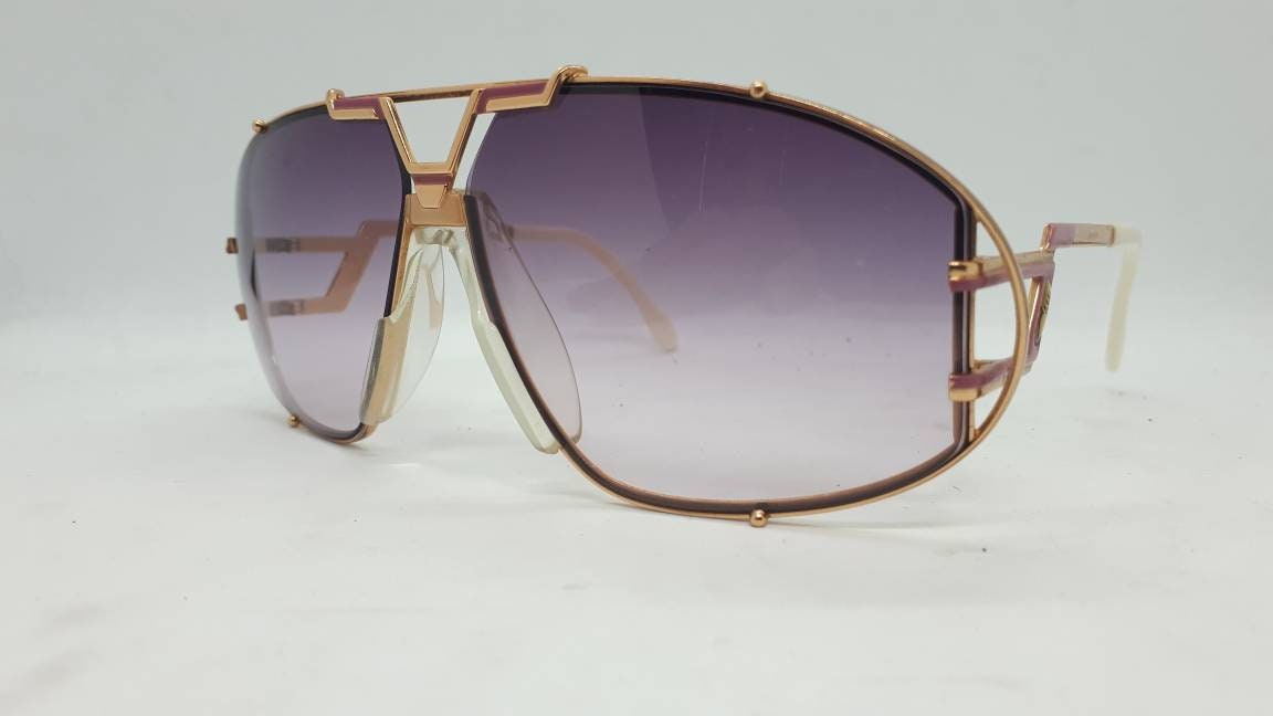 CAZAL Vintage 90's Cazal abstract pink sunglasses size 54-16 130 Germany SUPERB 