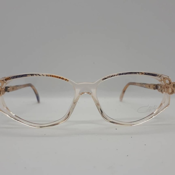 Vintage CAZAL 377 Col. 945 glasses 90s gold transparent frame 1990s dummy lenses Germany glasses new old stock unworn