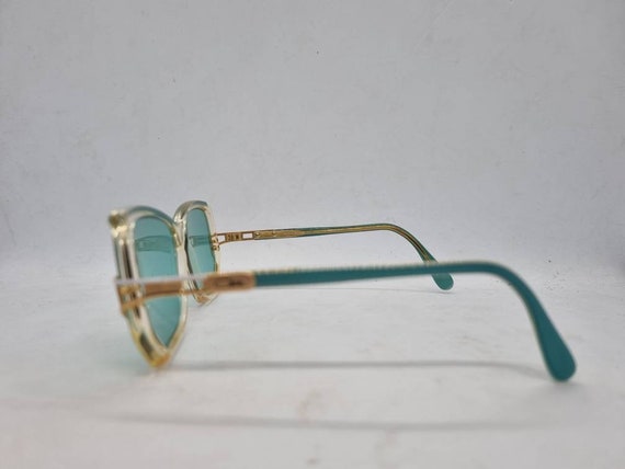 Vintage CAZAL 176 sunglasses  80s  turquoise tran… - image 4