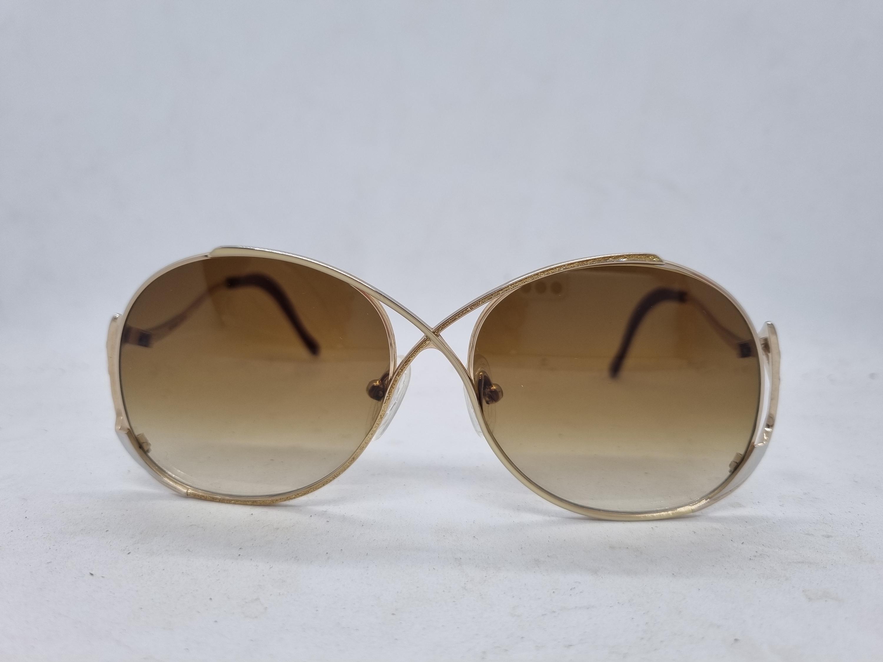Vintage COLANI DESIGN OPTOS 15-852 sunglasses gold frame sunglasses 80s brown lenses 1980s Made in Germany new old stock very rare