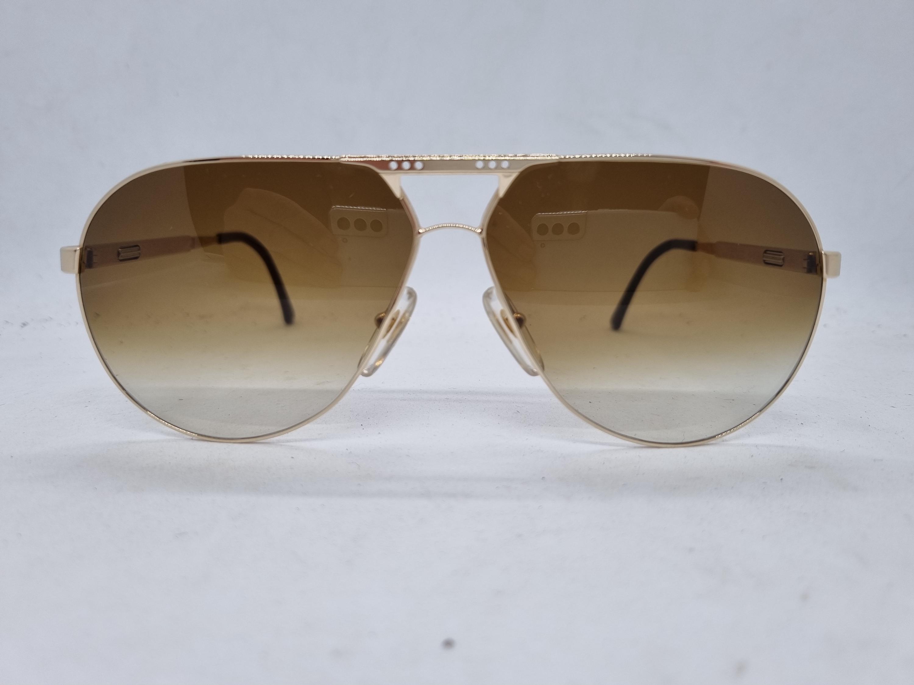 Vintage CARRERA VARIO 5318 sunglasses 80s gold gold frame 1980s brown lenses frame sunglasses Made in Austria new old stock unworn