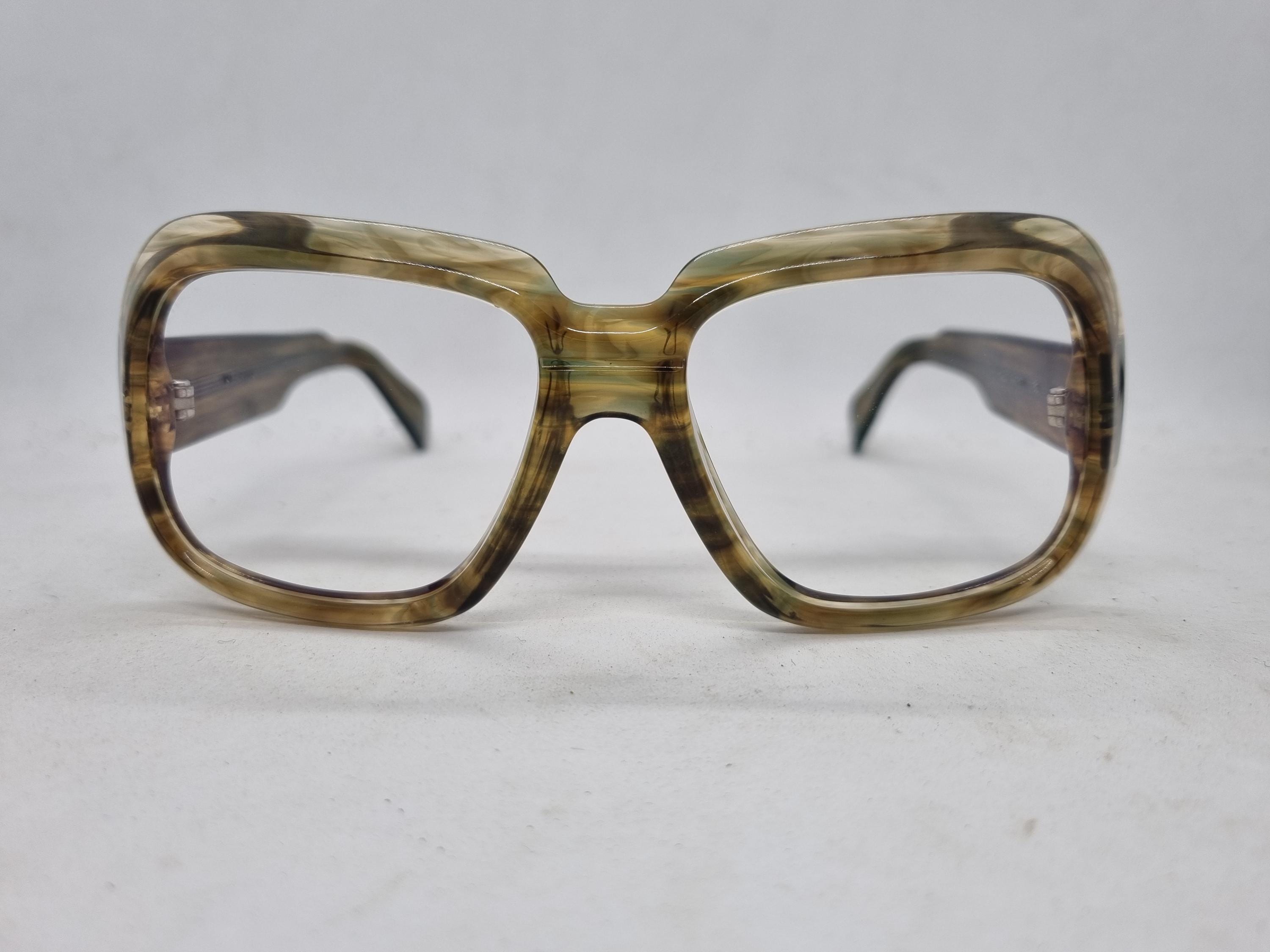 Vintage MENRAD 1670 Glasses Oversize 70s Brown Green Brown Acetate
