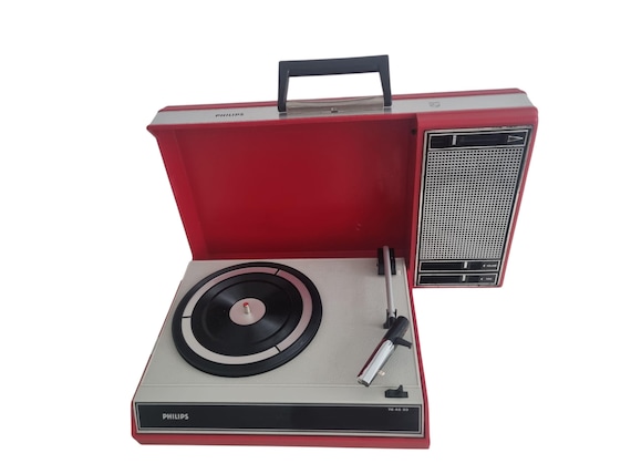 Vintage Philips 22GF 403 Portable Turntable Battery & Power