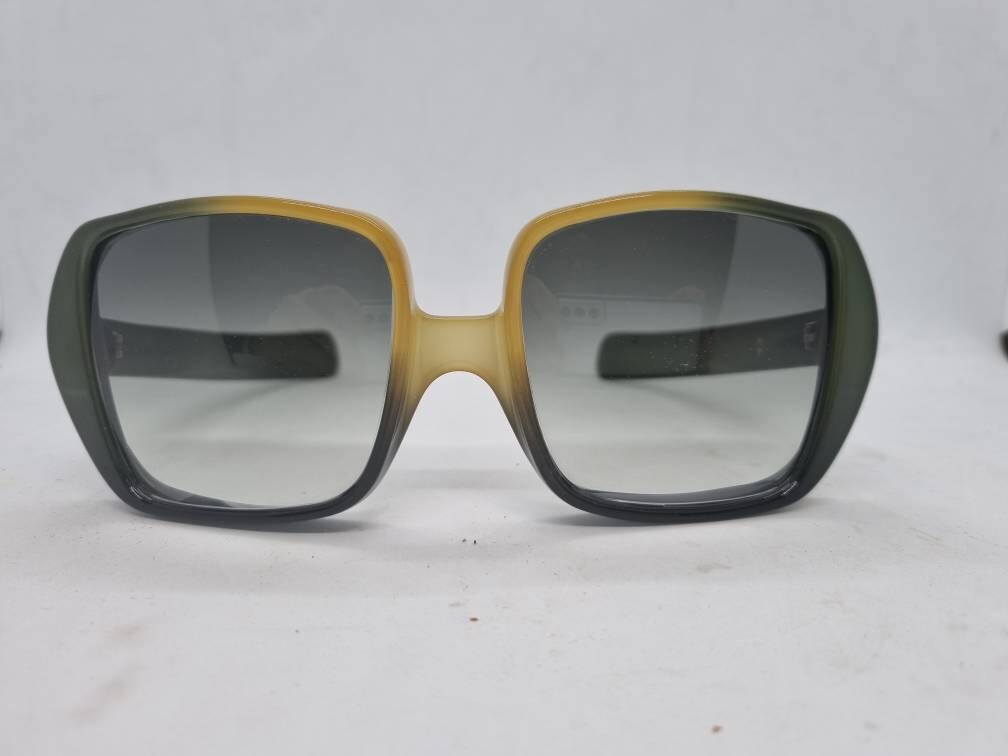 Vintage CHRISTIAN DIOR SQUARE Oversize Green Optyl Frame Big  display picture 1