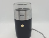 Vintage BRAUN TYPE KSM 11 coffee grinder 60s space age electric black 1960s Kaffeemühle Made in West Germany Reinhold Weiss near mint