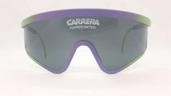 Vintage CARRERA 5449 SHIELD Sports Glasses Sunglasses Green  display picture 2