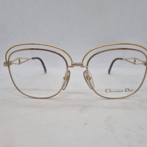 Vintage CHRISTIAN DIOR 2461 glasses 5630 80s optyl double frame gold frame 1980s dummy lenses glasses unworn mint condition