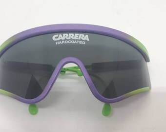 Vintage CARRERA 5449 SHIELD Sports Glasses Sunglasses Green  display picture 3