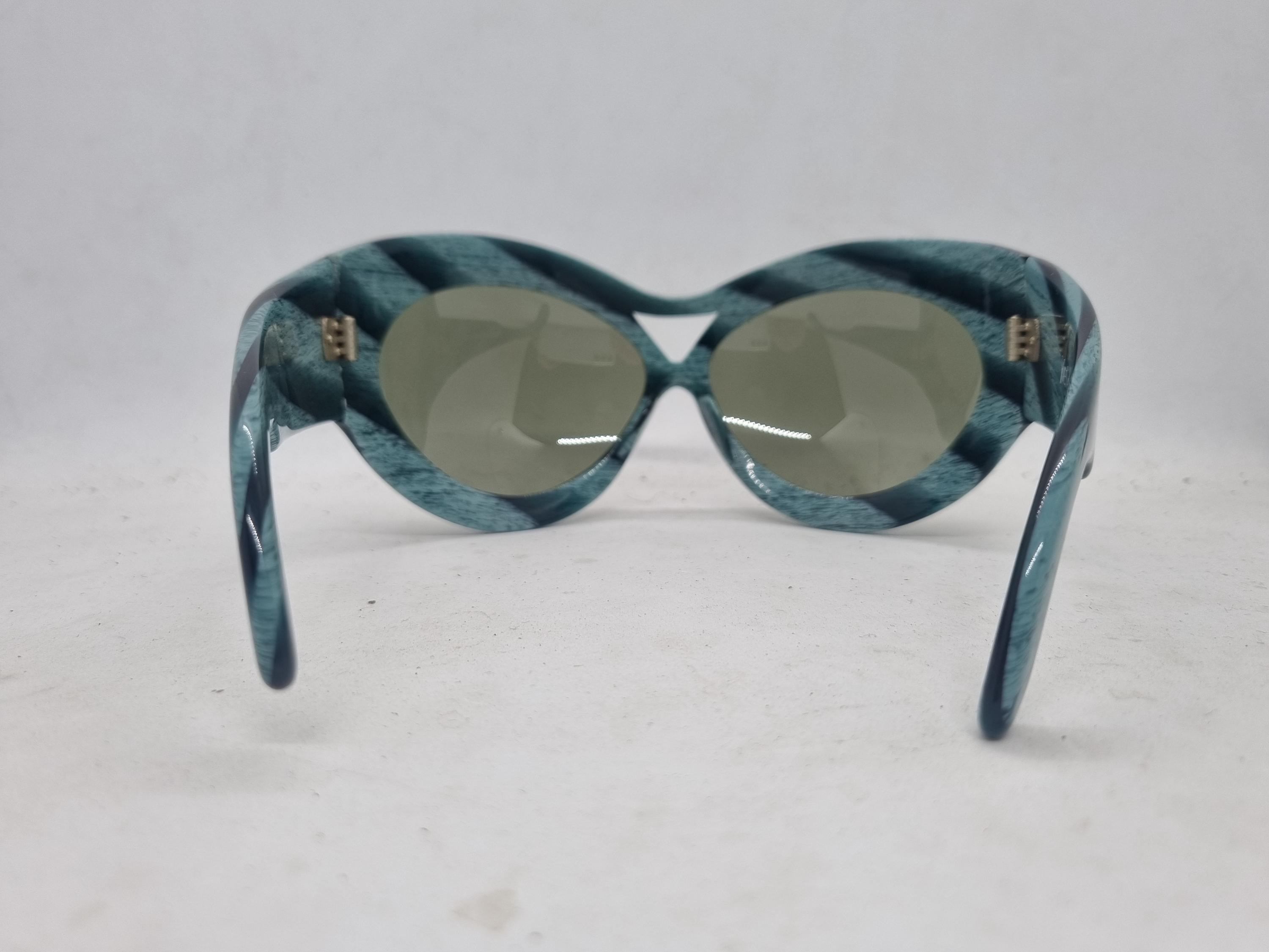 Vintage YVES SAINT LAURENT Sunglasses Oversize Turquoise Big