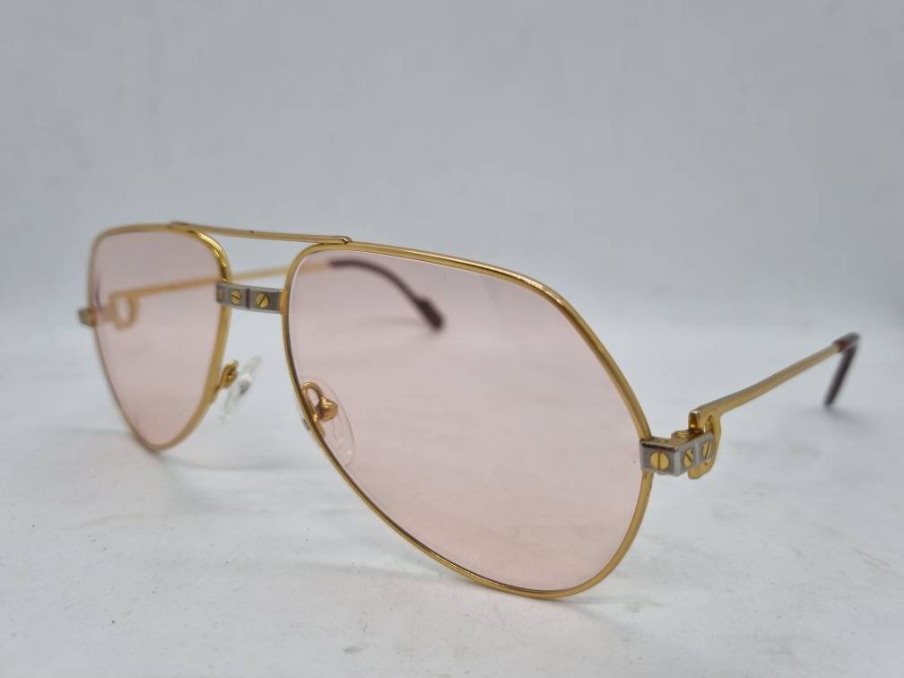 Vintage CARTIER SANTOS VENDOME 59 16 zonnebrillen 80's | Etsy België