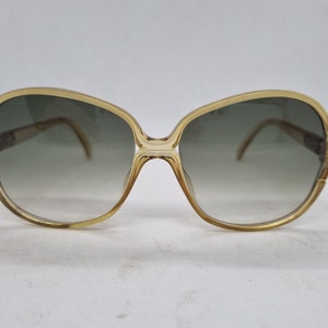 Vintage CHRISTIAN DIOR 2136 80 sunglasses 80s optyl honey brown frame 1980s green lenses sunglasses near mint