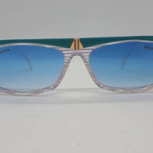Vintage CAZAL 192 Col 289 sunglasses HipHop blue transparent frame Germany 80s sunglasses HipHop 1980s new old stock unworn