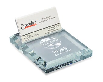 Full-color Metal Imprint Business Card Paperweight
