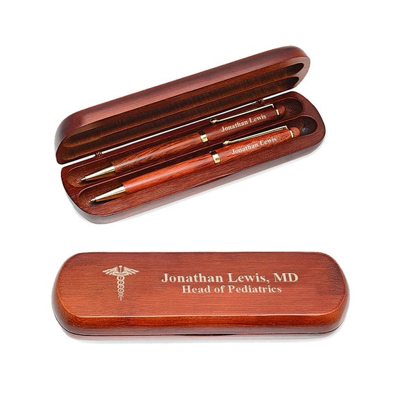 Personalized Pen For Doctors Custom Engraved Double Pen Set Etsy