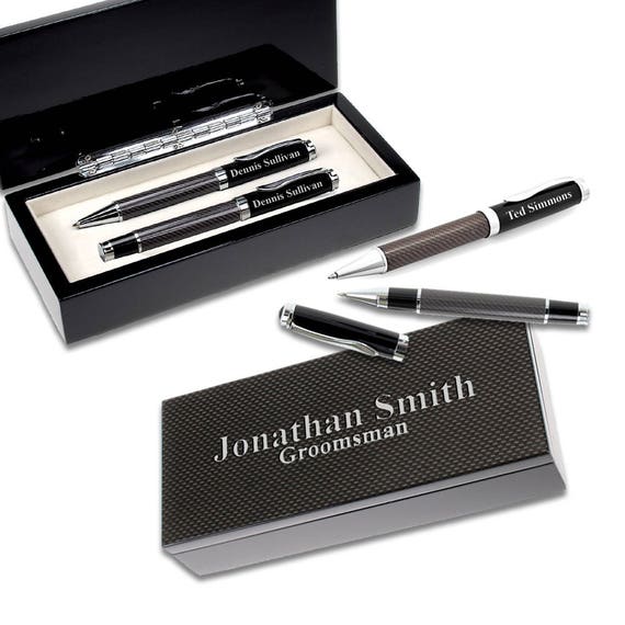 Custom Engraved Pen Set and Box Professional Pens Luxury Etsy