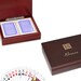 Monogram Rosewood Finish Playing Card Box - Free Personalization