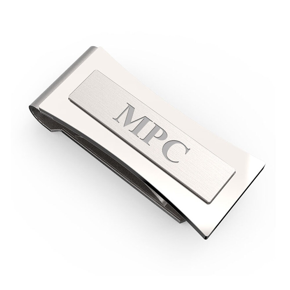 Colorado Engraved Spring Loaded Money Clip - Monogrammed Polished ...