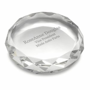 Premier Crystal Round Paper Weight