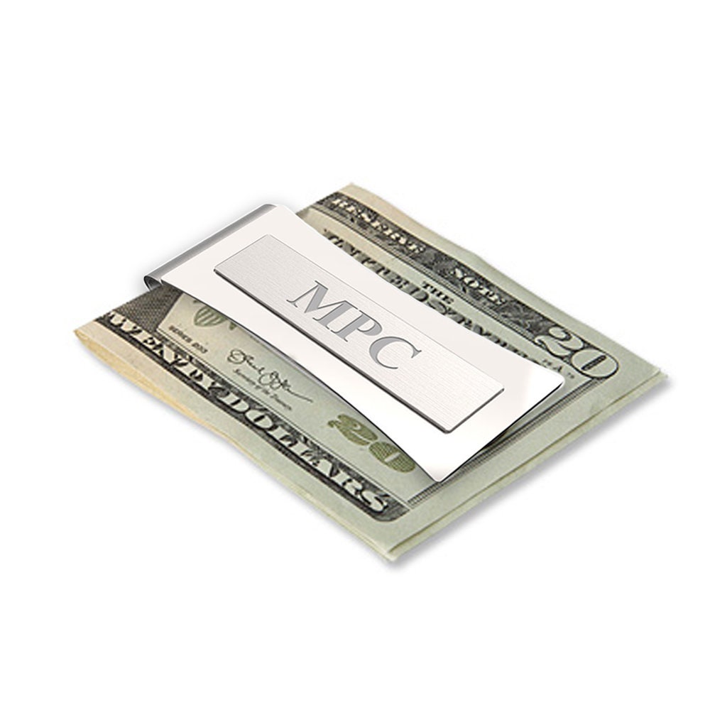 Colorado Engraved Spring Loaded Money Clip - Monogrammed Polished ...