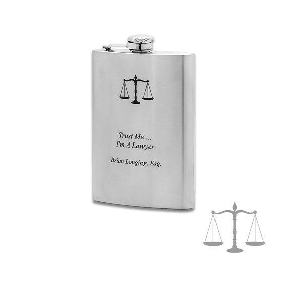 8oz Lawyer Stainless Steel Flask 8oz Lawyer Stainless Steel Flask